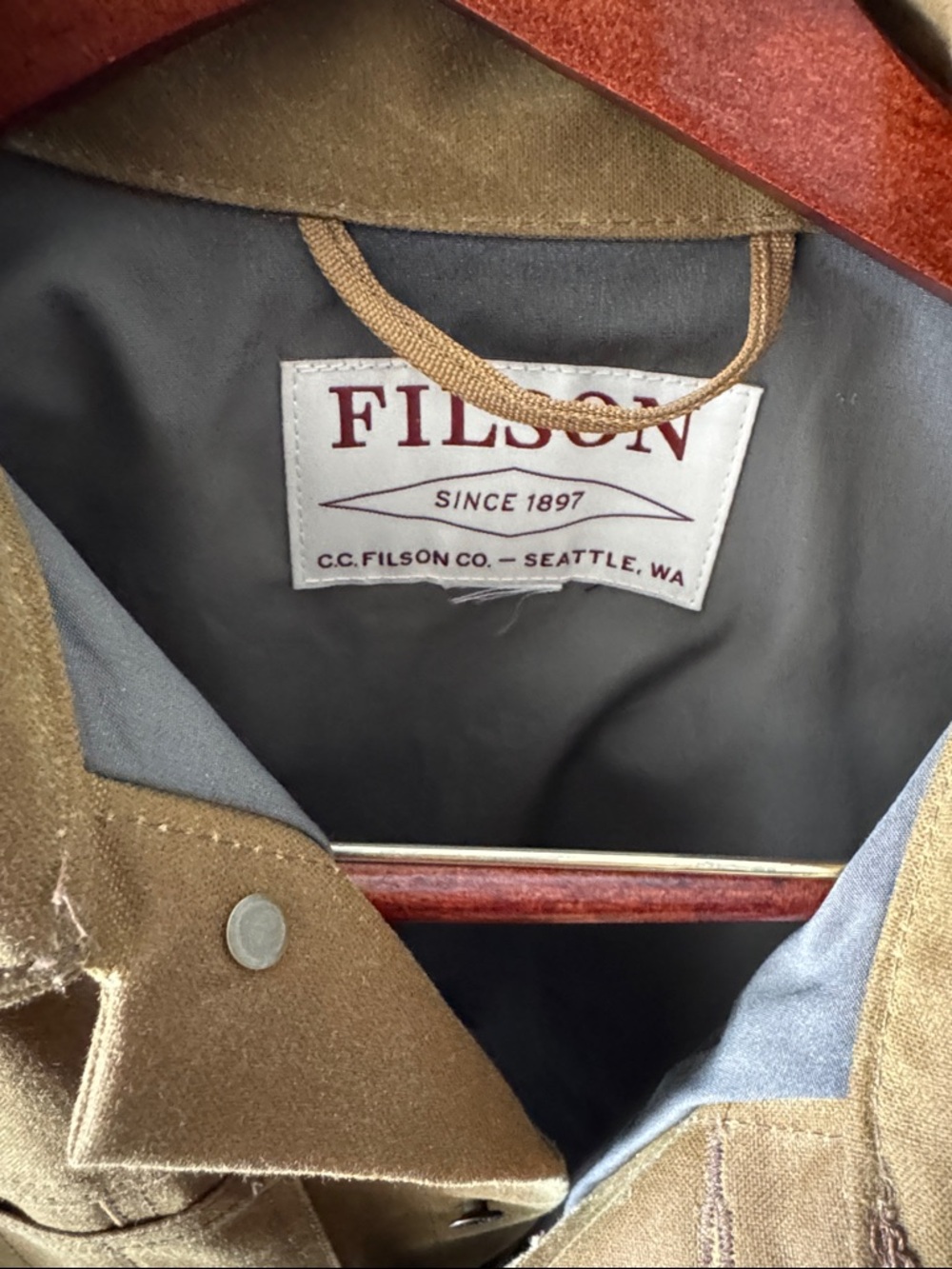 Filson Short Lined Cruiser Tin Cloth Jacket - Picture 2 of 10